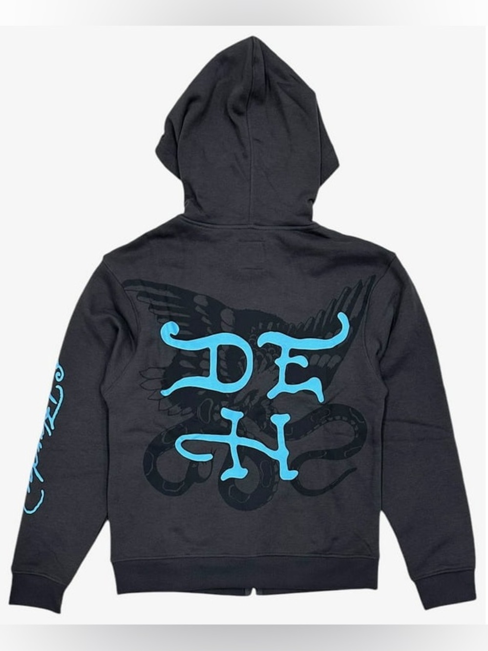 Ed Hardy Snake Panther Tattoo Zip Hoodie Charcoal | Size XL | Y2K - Picture 3 of 11